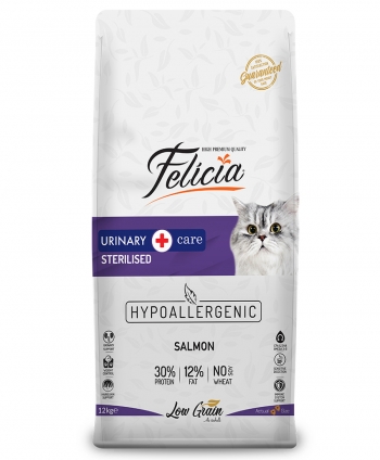 Felicia Az Tahıllı 12 Kg Sterilised Somonlu HypoAllergenic Kedi Maması