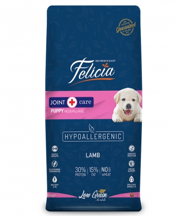 Felicia Az Tahıllı 15 Kg Yavru Kuzulu M/Large Breed HypoAllergenic Köpek Maması