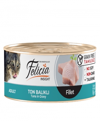 Felicia Tahılsız 85 gr Ton Balıklı Fileto Yaş. Kedi Maması 24 Adet