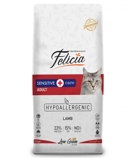 Felicia Az Tahıllı 12 Kg Kuzu Etli Yetişkin HypoAllergenic Kedi Maması