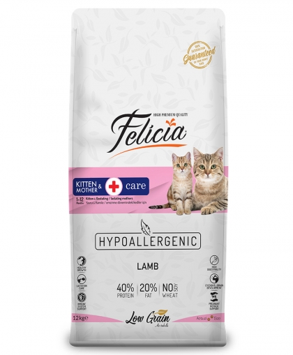 Felicia Az Tahıllı 12 Kg Yavru Kuzu Etli HypoAllergenic Kedi Maması