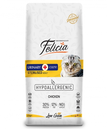 Felicia Az Tahıllı 12 kg Sterilised Tavuklu HypoAllergenic Kedi Maması