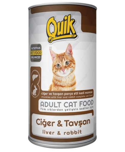 Quik Kedi 415 gr Ciğer-Tavşan Kons. 24 Adet